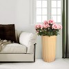 23 Inch Tall Planters Set of 2 Tall Fluted Planter, Outdoor Self Watering Pots with Water Level Monitor for Indoor Outdoor Plants,Gold - 3 of 4