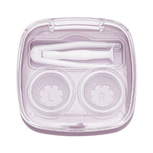 Unique Bargains Integrated Square Contact Lens Case Purple 1 Set - 1 of 4