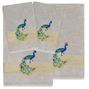 Linum Home Textiles 100% Turkish Cotton PENELOPE Embellished Towel Set - 1 of 4