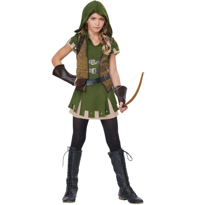 California Costumes Miss Robin Hood Tween Girls' Costume, 1 of 3