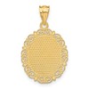 Black Bow Jewelry 14k Yellow Gold Filigree Oval Cancer the Crab Zodiac Pendant, 20mm - 3 of 4