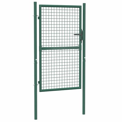 VidaXL Fence Gate Steel 39.4 inches x59.1 inches  Green