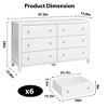 Coolmee Modern Wide Drawer Dresser with Storage, Wooden Closet Dressers Chest of Drawers Freestanding for Bedroom, Nursery, Living Room - 3 of 4