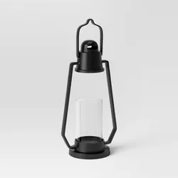 22" Aluminum Outdoor Lantern Candle Holder Black - Smith & Hawken™