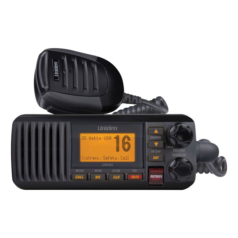 Uniden® 25-Watt Fixed-Mount VHF Marine Radio with DSC, UM385, 1 of 6