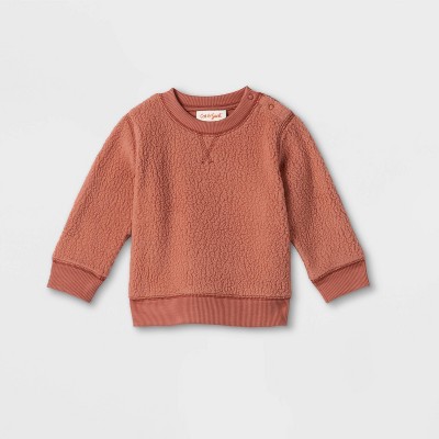 Baby Fleece Pullover Sweatshirt - Cat & Jack™ Brown 0-3M
