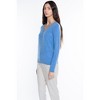 JENNIE LIU Women's 100% Pure Cashmere Long Sleeve Pullover V Neck Sweater - 3 of 3