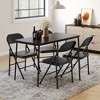 Folding Chairs 4 Pack, Sturdy metal frame supports up to 350 lbs£¬ Portable folding chairs ideal for dining, living, office, and outdoor events. - 2 of 4