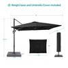 Sonkuki 11.5x9ft Outdoor Aluminum Patio Cantilever Umbrella, Offset Umbrella with 270g Large Fade-Resistant Fabric Canopy - 3 of 4