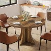 Tribesigns Round Dining Table for 4-6, 47.24-Inch Farmhouse Kitchen Table with Pedestal Base, for Dining Room,Living Room, Small Space - 3 of 4