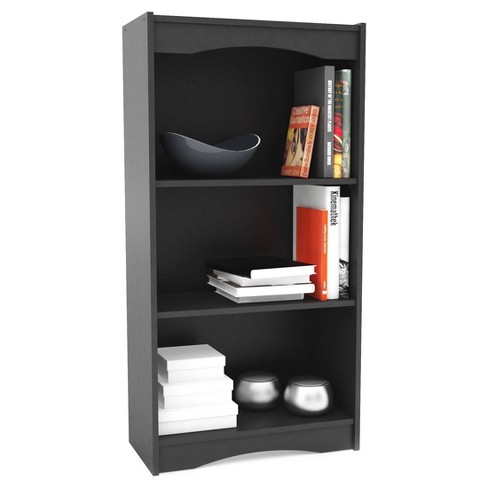 Tall Hawthorn Bookshelf Midnight Black, 48 Inch Bookcase Cabinet