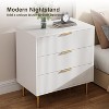 Natural 3 Drawer Dresser for Bedroom, Large Nightstand Chest of Drawers, Wood Storage Dresser Organizer with Metal Handles & Anti-Tipping Device - 2 of 4