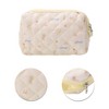 Unique Bargains Blue Ribbon Makeup Bag White 1 Pc - 4 of 4