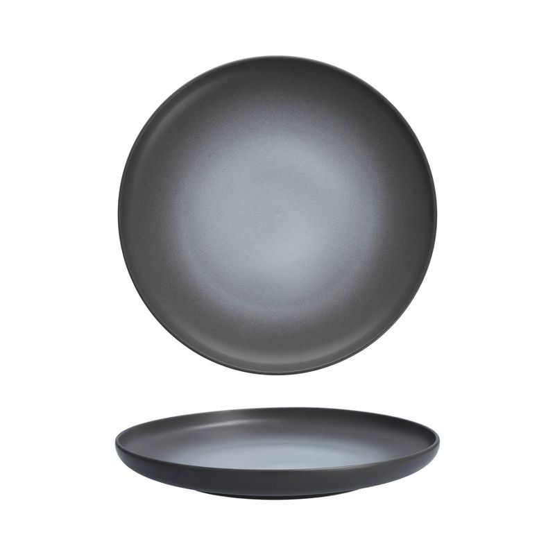 Fortessa Tableware Solutions 16pc Ceramic Dinnerware Set Charcoal Gray, 2 of 15