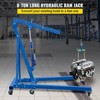 Yukimo 8-Ton Hydraulic Long Ram Jack, Blue, with Single Piston Pump and Clevis Base - 2 of 4