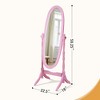 Dolonm Queen Anne Style 16 in. W x 59.25 in. H Floor Mirror Standing Mirror Tilting Oval Wood Full Length Mirror - 4 of 4