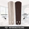Portage Bay Miller Park 44 Inch Indoor Home Ceiling Fan with LED Light Fixture & 5 Reversible Blades, Bronze with Walnut/Chocolate Maple Blades - 4 of 4