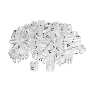 Unique Bargains Plastic Transparent Color Coding Clothes Hanger Markers 160 Pcs - 1 of 4