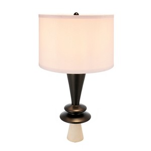 Dexmalle Table Lamp with Two Varying Disc Accents and White Shade - 1 of 4