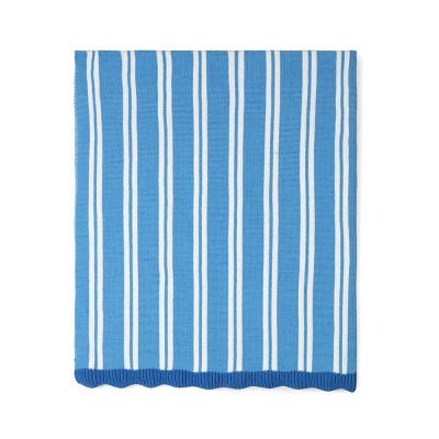 Amelie Home Striped Chenille Throw Blanket