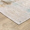Captiv8e Designs Clara Textural Distressed Abstract Ivory/Blue Rug - 2 of 4