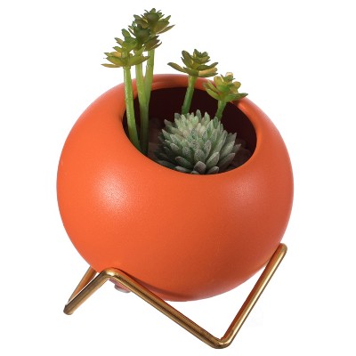 Fabulaxe Small Modern Ceramic Flower Vase for Living Room, Home Office Table, Dining Room and Entryway