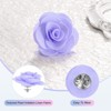 Unique Bargains Silk Alloy Created Camellia Flower Lapel Pin for Men Suit 2 x 1.3 inch 16 Pcs - 2 of 4