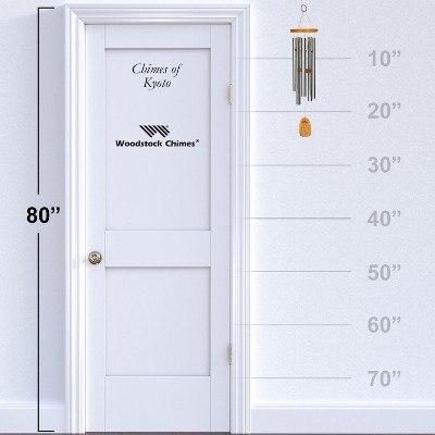 Kyoto 25" Silver and Wood Wind Chime