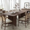 79" Farmhouse Large Rectangle Brown Dining Table for 6-8 People with V-Shaped Legs for Dining Room and Living Room - 3 of 4