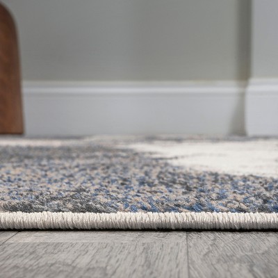 Petalo Modern Abstract Two-Tone Gray Rectangular Area Rug