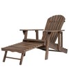 CAVINAS Wooden Folding Adirondack Chair, Rustic Foldable Outdoor Chair with Slatted Design, Portable Camping Chair for Adults, Patio Chair - 3 of 4