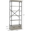 5-Tier Bookshelf, Tall Bookcase with 2 Storage Drawers, Adjustable Industrial Display Standing Shelf Units for Living Room, Bedroom, Home Office - 2 of 4