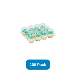 Green Paper Products 12 Count Cupcake Container Clear PET - Case of 100 - 1 of 3