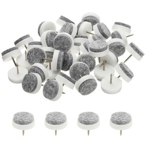 Unique Bargains Wooden Chair Sofa Cabinet Table Leg Floor Protector Round Nail-on Felt Pads 40 Pcs - 1 of 3