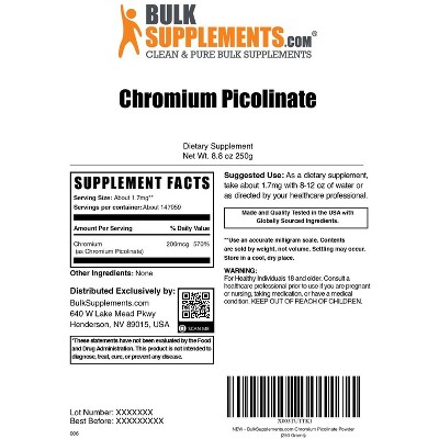 BulkSupplements Chromium Picolinate Powder