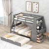 Streamdale Twin Over Full Bunk Bed With Trundle And Built-In Desk, Three Storage Drawers And Shelf - 2 of 4