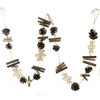 53.0 Inch Lodge Garland Pinecones Snowflakes Beads Tree Garlands - 3 of 3