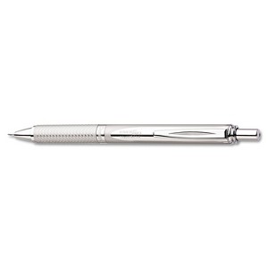 Pentel EnerGel Alloy RT Retractable Liquid Gel Pen .7mm Chrome Barrel Black Ink BL407A - 1 of 2