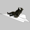 Men's Design By Humans The Paper Plane Pilot By jrtoyman T-Shirt - 2 of 4
