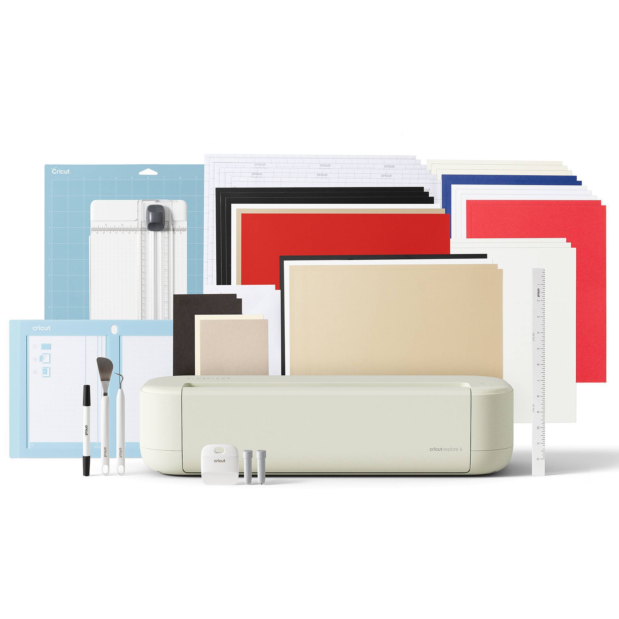 Cricut Explore 5 Cutting Machine Essential Bundle Taupe