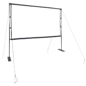 Aghana Digitals 108 Inch 16:9 Portable Projection Screen with Stable Iron Stand - Matte White - 1 of 4