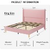 Corduroy Upholstered Bed Frame with 51" Wingback Headboard & Wooden Slats, No Box Spring Needed - 2 of 4