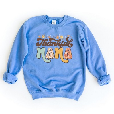 Simply Sage Market Women s Graphic Sweatshirt Thankful Mama Floral 2xl Carolina Blue Target