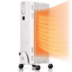 Costway 1500W Oil Filled Heater Portable Radiator Space Heater w/ 3 Heating Modes Indoor