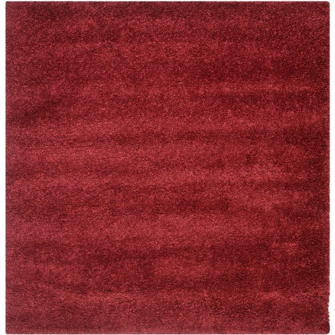 Shag Sg151 Power Loomed Area Rug - Maroon - 4'x4' - Safavieh. : Target