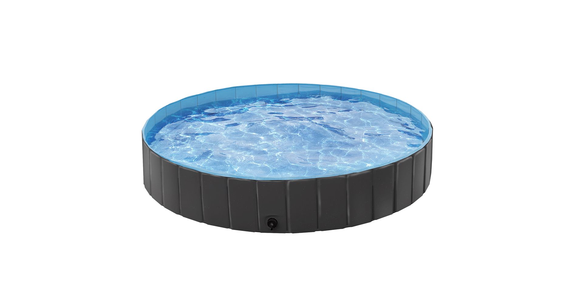 Yaheetech Foldable Pet Swimming Pool for Cats and Dogs Black, XXL