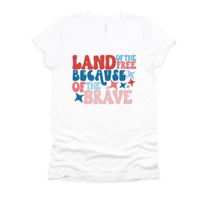Simply Sage Market Land Of The Free Bubble Short Sleeve Tee - XS - White