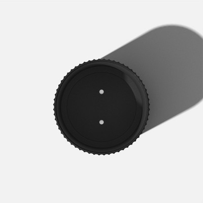 Veradek Demi Series 16" Black Plastic-Stone Round Planter