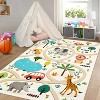 Kids Play Mat, Forest Animal Roads Educational Rug with Cars | Non-Slip Washable Playroom Carpet for Nursery, Classroom & Bedroom - 3 of 4
