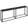 vidaXL Console Table Black 86.6"x13.8"x29.7" Tempered Glass - 2 of 4